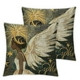 thumbnail image 1 of Merry Christmas Black Girl Angel Decorative Throw Pillow Covers Religious Xmas African American Holly Jolly Outdoor Home Decor, Noel Joy Winter Holiday Couch Cushion Case, 1 of 7