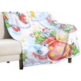 thumbnail image 1 of Merry Christmas Blanket Fleece Cozy Warm Pink Cute Reindeer Bling Lightweight Throw Blanket for Couch Sofa Bed for Adults Kids Boys Teens Gift 50"x60", 1 of 6