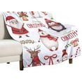 thumbnail image 1 of Merry Christmas Blanket Fleece Cozy Warm Pink Cute Reindeer Bling Lightweight Throw Blanket for Couch Sofa Bed for Adults Kids Boys Teens Gift 50"x60", 1 of 6