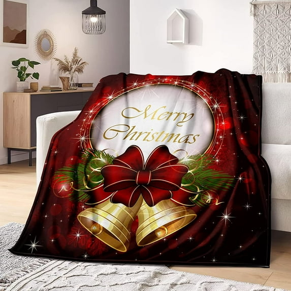 Merry Christmas Blanket Santa Claus Throw Blanket,Snowman Pattern Flannel Throw Super Soft Cozy Plush Xmas New Year Holiday Blanket for Couch Sofa Bed Gift Blanket(Blanket Xmas30028-60 x50)