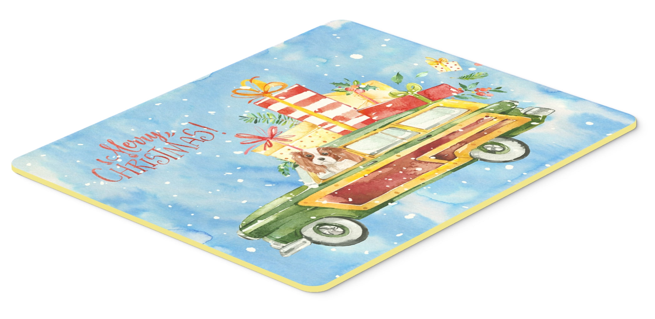 Merry Christmas Blenheim Cavalier Spaniel Kitchen or Bath Mat 24x36
