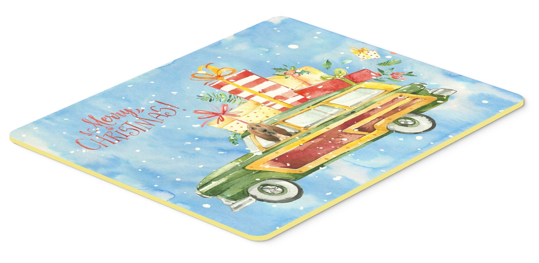 Merry Christmas Bloodhound Kitchen or Bath Mat 24x36