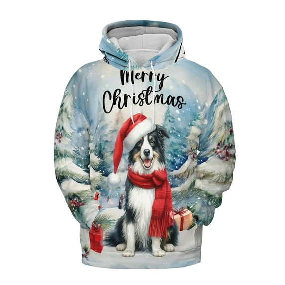Merry Christmas Border Collie Enjoys Woofmas Winter Xmas Holiday All Over Print 3D Hoodie Unisex Merch Hoodies Borders Dog Lovers Gifts Idea - 02022