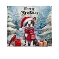 thumbnail image 1 of Merry Christmas Boston Terrier Enjoys Woofmas Winter Xmas Holiday Tapestry Gentleman Dog Lover Gifts Wall Hanging Backdrop Home Decor - 02022, 1 of 5