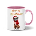thumbnail image 1 of Merry Christmas Boxer Enjoys Woofmas Winter Xmas Holiday 11oz Accent Two-tone Mug Boxers Dog Lover Gifts Idea Coffee Tea Cup - 02022, 1 of 5