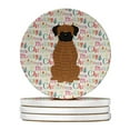 thumbnail image 1 of Merry Christmas Brindle Boxer Large Sandstone Coasters Pack of 4 4 in x 4 in, 1 of 3