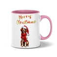 thumbnail image 1 of Merry Christmas Brittany Spaniel Enjoys Woofmas Winter Xmas Holiday 11oz Accent Two-tone Mug Brittany Dog Lover Gifts Idea Coffee Tea Cup - 02022, 1 of 5