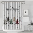 thumbnail image 1 of Merry Christmas Buffalo Plaid Tree Shower Curtains,Washable Show Curtain with Hooks Vintage Polyester Fabric Curtains for Thanksgiving Day Fall Party Home Decor, 1 of 5