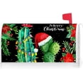thumbnail image 1 of Merry Christmas Cactus Poinsettia Decoration Mailbox Cover with Magnetic Strip Winter Holiday Mailbox Wraps Post Letter Box Cover Standard Size 21" X 18" for Garden Outdoor Yard Decor, 1 of 1