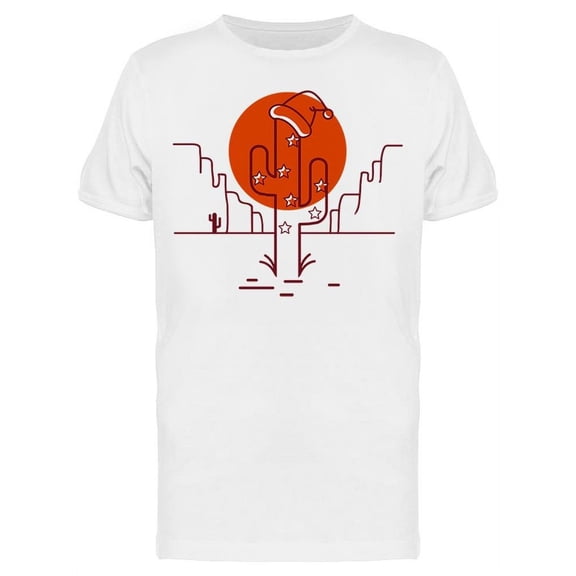 Merry Christmas Cactus T-Shirt Men -Image by Shutterstock, Male x-Large