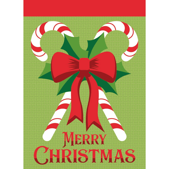 Merry Christmas Candy Cane 13 x 18 Small Holiday House Flag