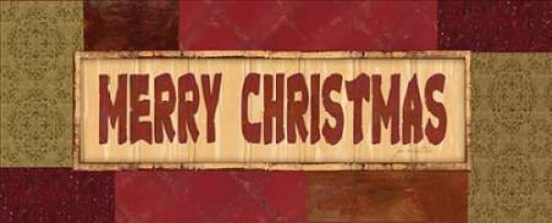 Merry Christmas Canvas Art - Jo Moulton (10 x 20)