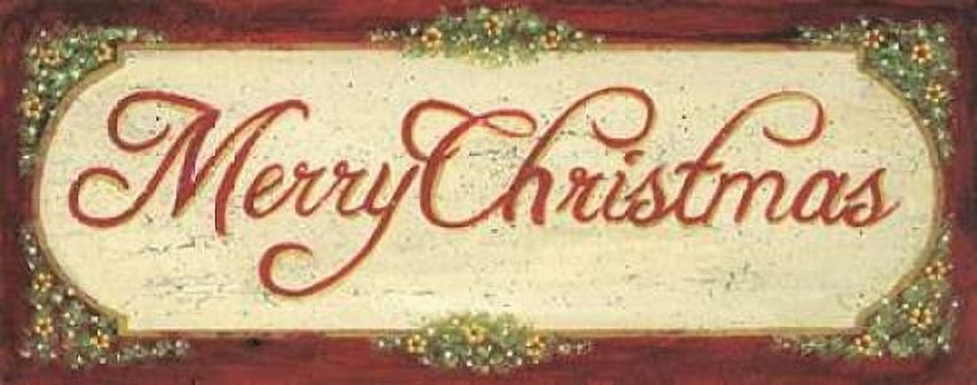 Merry Christmas Canvas Art - Jo Moulton (24 x 48)