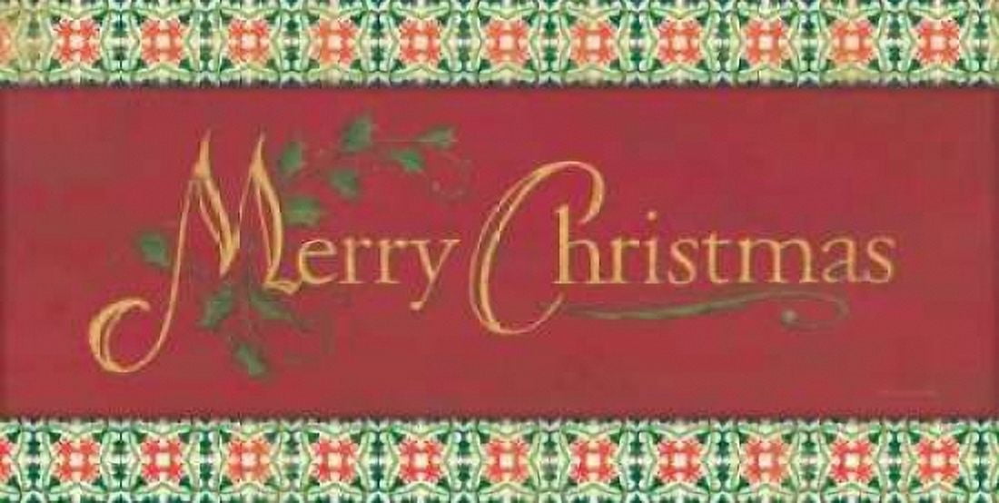 Merry Christmas Canvas Art - Stephanie Marrott (24 x 48)