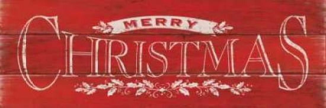 Merry Christmas Canvas Art - Stephanie Marrott (8 x 24)