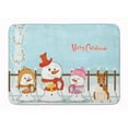 thumbnail image 1 of Merry Christmas Carolers Bull Terrier Red White Machine Washable Memory Foam Mat, 1 of 4