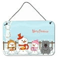 thumbnail image 1 of Merry Christmas Carolers Chow Chow Blue Wall or Door Hanging Prints, 1 of 1