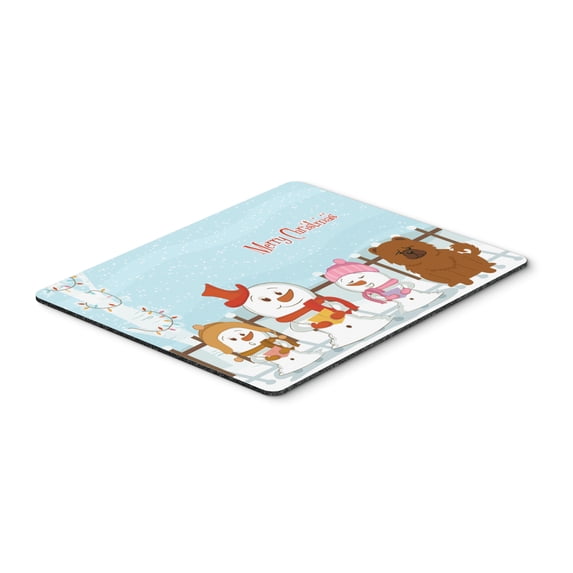 Merry Christmas Carolers Chow Chow Red Mouse Pad Hot Pad or Trivet