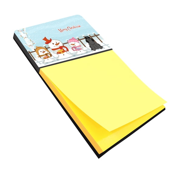 Merry Christmas Carolers Cocker Spaniel Black Sticky Note Holder