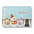 thumbnail image 1 of Merry Christmas Carolers Cocker Spaniel Black Tan Machine Washable Memory Foam Mat, 1 of 4