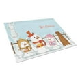 thumbnail image 1 of Merry Christmas Carolers Dogue De Bourdeaux Glass Cutting Board - Large, 1 of 1