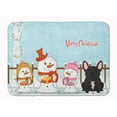 thumbnail image 1 of Merry Christmas Carolers French Bulldog Brindle Machine Washable Memory Foam Mat, 1 of 4
