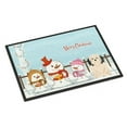 thumbnail image 1 of Merry Christmas Carolers Lowchen Indoor or Outdoor Mat - 24 x 0.25 x 36 in., 1 of 1