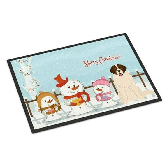Merry Christmas Carolers Moscow Watchdog Indoor or Outdoor Mat - 18 x 0.25 x 27 in.