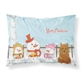 thumbnail image 1 of Merry Christmas Carolers Norwich Terrier Fabric Standard Pillowcase, 1 of 2