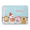 thumbnail image 1 of Merry Christmas Pekingnese Fawn Sable Machine Washable Memory Foam Mat, 1 of 4