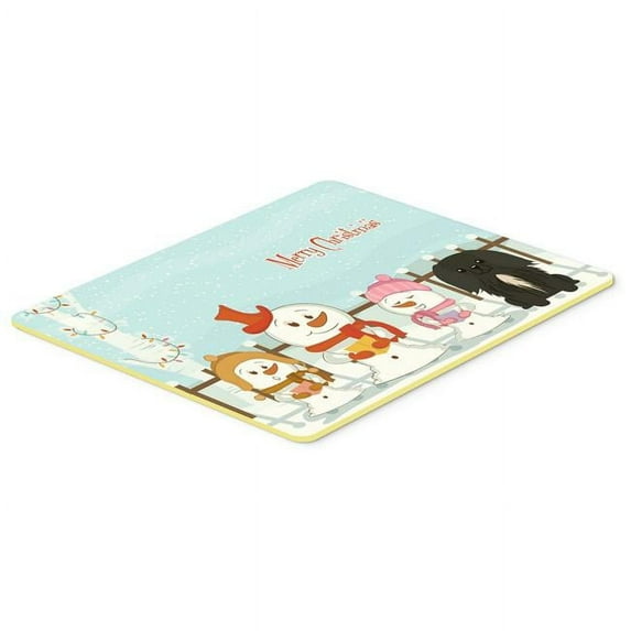 Merry Christmas Carolers Pekingnese Black Kitchen or Bath Mat 24x36 BB2438JCMT