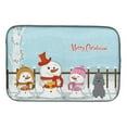 thumbnail image 1 of Merry Christmas Carolers Poodle Silver Dish Drying Mat, 1 of 1