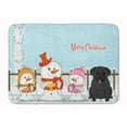 thumbnail image 1 of Merry Christmas Carolers Pug Black Machine Washable Memory Foam Mat, 1 of 4