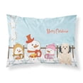 thumbnail image 1 of Merry Christmas Carolers Pug Cream Fabric Standard Pillowcase - 20.5 x 0.25 x 30 in., 1 of 1