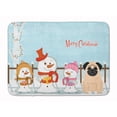 thumbnail image 1 of Merry Christmas Carolers Pug Fawn Machine Washable Memory Foam Mat, 1 of 4