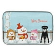 thumbnail image 1 of Merry Christmas Carolers Standard Schnauzer Salt & Pepper Dish Drying Mat, 1 of 1