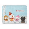 thumbnail image 1 of Merry Christmas Carolers Wire Haired Dachshund Dapple Machine Washable Memory Foam Mat, 1 of 4