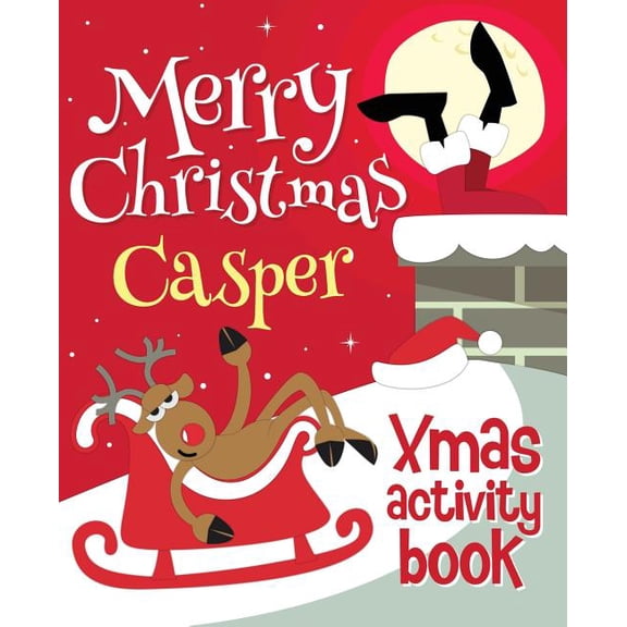 Merry Christmas Casper - Xmas Activity Book: (Personalized Children's Activity Book), (Paperback)