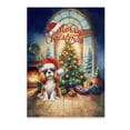 thumbnail image 1 of Merry Christmas Cavalier King Charles Spaniel Santa Hat Xmas Tree Winter Holiday Vertical Matte Canvas Poster Dog Lover Gifts Wall Art Home Decor - 01013, 1 of 5