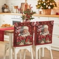 thumbnail image 1 of Merry Christmas Chair Covers Set of 1 Santa Claus Gift Stars Red Plaid Chair Back Covers Stretch Removable Washable Slipcovers Protector for Dining Room Kitchen Party Decor, 1 of 5