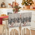 thumbnail image 1 of Merry Christmas Chair Covers Set of 8 Grey Snowman Squirrel Pine Tree Snowflake Chair Back Covers Stretch Removable Washable Slipcovers Protector for Dining Room Kitchen Party Decor, 1 of 5
