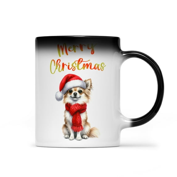 Merry Christmas Chihuahua Enjoys Woofmas Winter Xmas Holiday Heat Color Changing Mug Dog Lover Gifts Idea Magic Coffee Mug - 02022