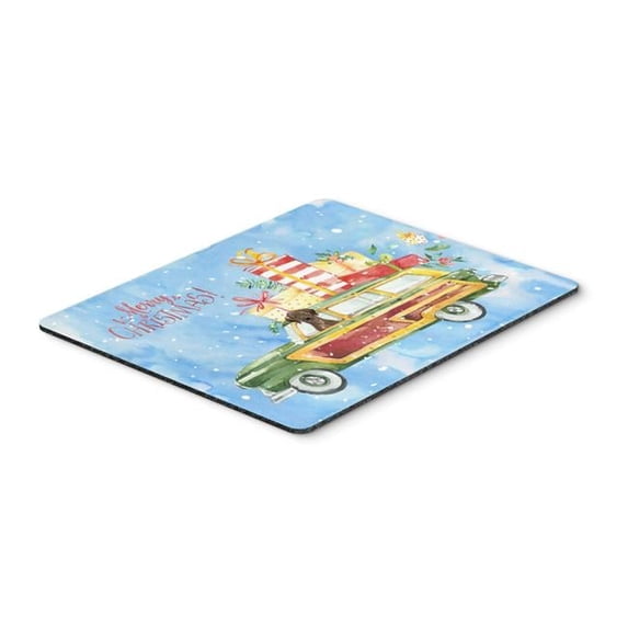 Merry Christmas Chocolate Labrador Retriever Mouse Pad, Hot Pad or Trivet