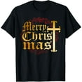 thumbnail image 1 of Merry Christmas Christian Cross Religious Family Matching T-Shirt, 1 of 4