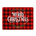 thumbnail image 1 of Merry Christmas Christmas Doormat Snowman Let it Snow Decorative Door Mat Christmas Winter Holiday Non Slip Floor Rugs Snowman Kitchen Rug for Home Indoor Outdoor Entrance Decor 16x24in, 1 of 5