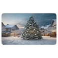 thumbnail image 1 of Merry Christmas Christmas Tree Linen Nonslip Floor Mat, Entryway Doormat Durable Low-Profile Mat Home Decor, Throw Rugs Washable Kitchen Bathroom Laundry Bedroom Living Room Door Mat 30x17in, 1 of 6