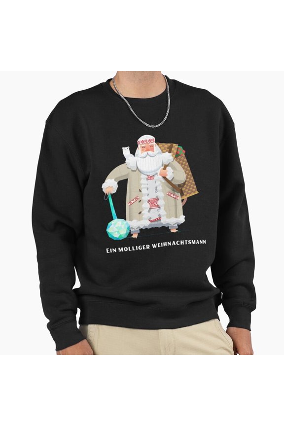 Merry Christmas Chubby St. Nick Unisex Sweatshirt Russian St. Nick Claus Retro Vintage Graphic G10147, Up to Size 5XL