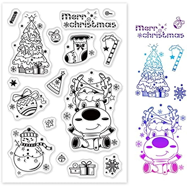 SEWACC Transparent Seal Stamp DIY Clear Stamp Clear Stamps Scrapbook Stamps  Silicone Stamps for Scrapbooking Winter Decorations Stamp Pad Clear Stamp
