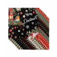 thumbnail image 1 of Merry Christmas Cloth Napkins Set of 8 Reusable Dinner Napkins, Black Xmas Tree Snowflake Poinsettia Cocktail Napkin Washable Table Napkins for Wedding/Holiday Party/Baby Shower 20"x20", 1 of 7