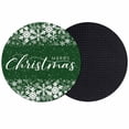 thumbnail image 1 of Merry Christmas Coasters Set of 2, Absorbent Coasters for Drinks, Winter Snowflake Xmas Aesthetic Green Coaster for Desk Coffee Table Protection, Home Decor House Warming Gifts 4", 1 of 8